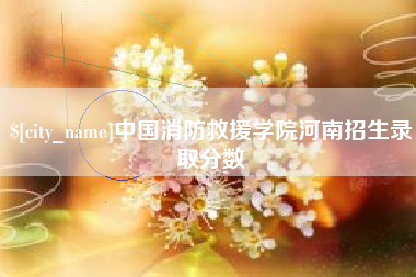 台山中国消防救援学院河南招生录取分数