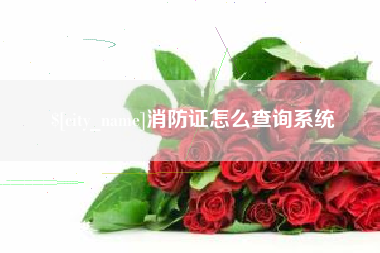 台山消防证怎么查询系统