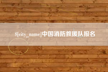 台山中国消防救援队报名