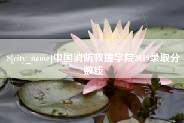 台山中国消防救援学院2019录取分数线