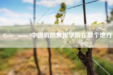 台山中国消防救援学院在那个地方