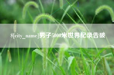 台山男子5000米世界纪录告破