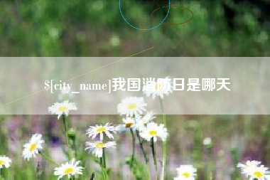 台山我国消防日是哪天