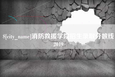 台山消防救援学院招生录取分数线2019