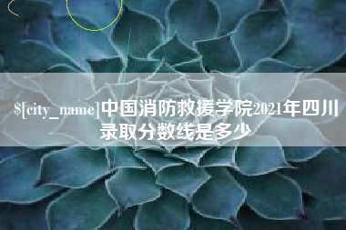 台山中国消防救援学院2021年四川录取分数线是多少