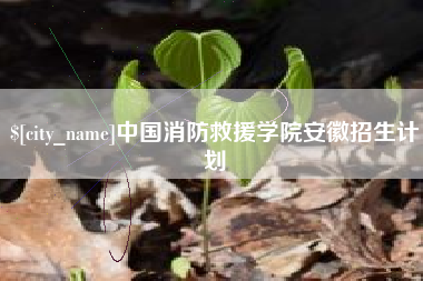 台山中国消防救援学院安徽招生计划