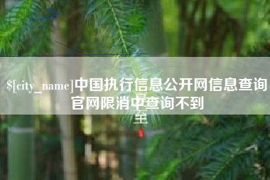 台山中国执行信息公开网信息查询官网限消中查询不到