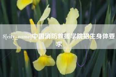台山中国消防救援学院招生身体要求
