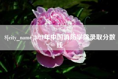 台山2021年中国消防学院录取分数线