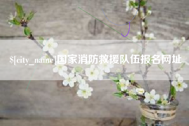 台山国家消防救援队伍报名网址