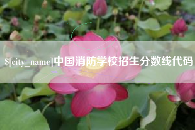 台山中国消防学校招生分数线代码