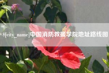 台山中国消防救援学院地址路线图