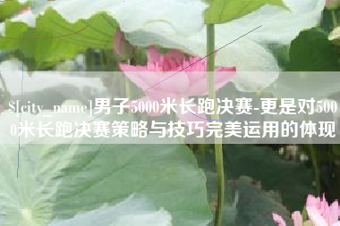台山男子5000米长跑决赛-更是对5000米长跑决赛策略与技巧完美运用的体现