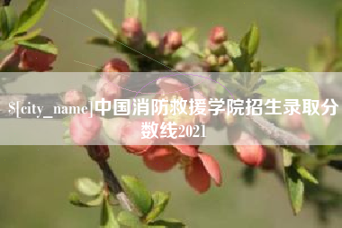台山中国消防救援学院招生录取分数线2021
