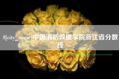 台山中国消防救援学院浙江省分数线