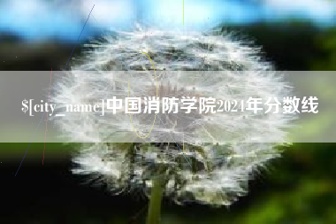 台山中国消防学院2024年分数线