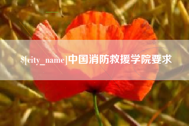 台山中国消防救援学院要求