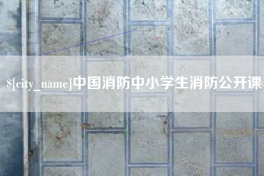 台山中国消防中小学生消防公开课