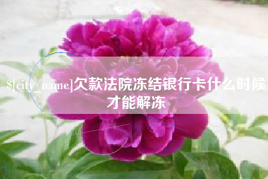 台山欠款法院冻结银行卡什么时候才能解冻
