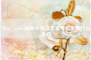 台山消防中控证怎么考取需要什么条件