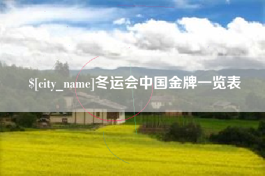 台山冬运会中国金牌一览表