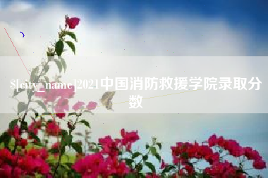 台山2021中国消防救援学院录取分数